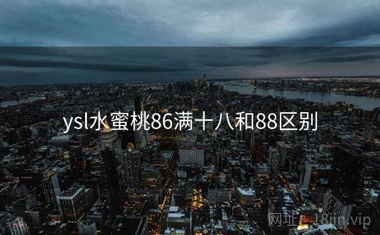 ysl水蜜桃86满十八和88区别