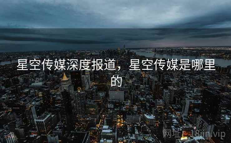 星空传媒深度报道，星空传媒是哪里的
